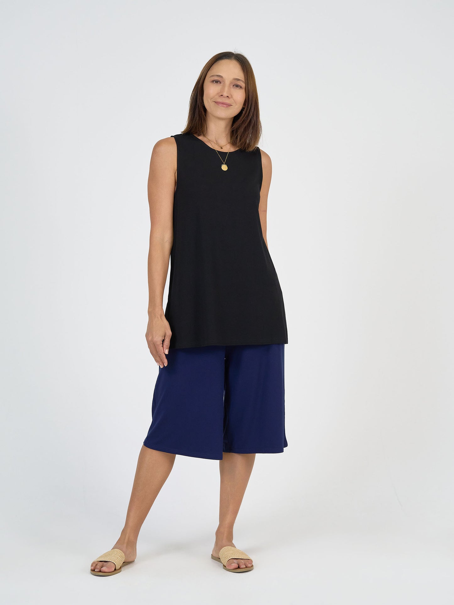 Fantasia Bamboo Tunic Top - Black