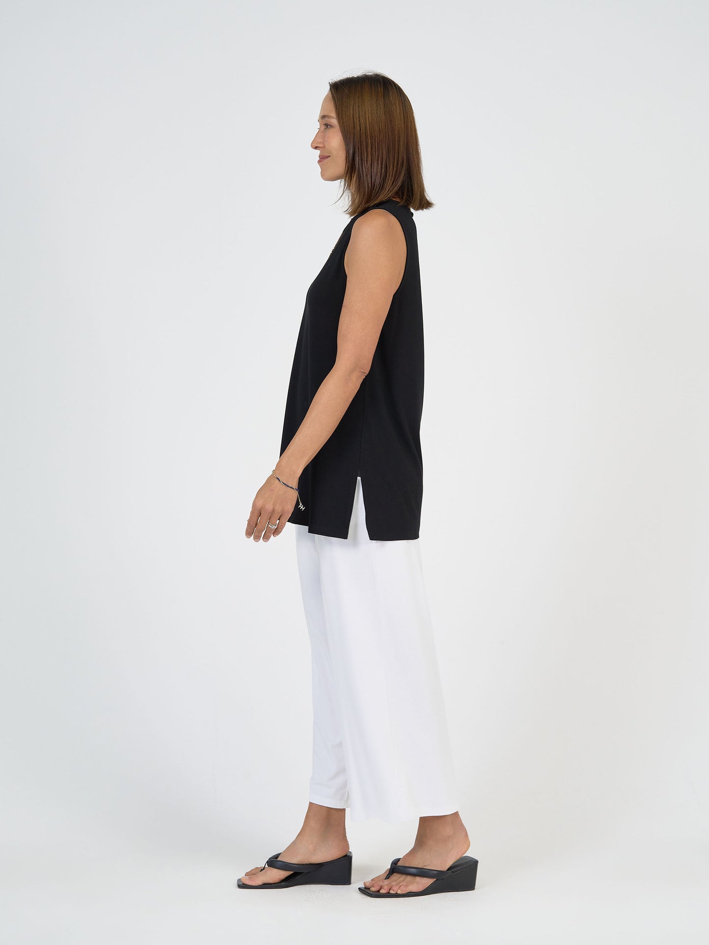 Fantasia Bamboo Tunic Top - Black