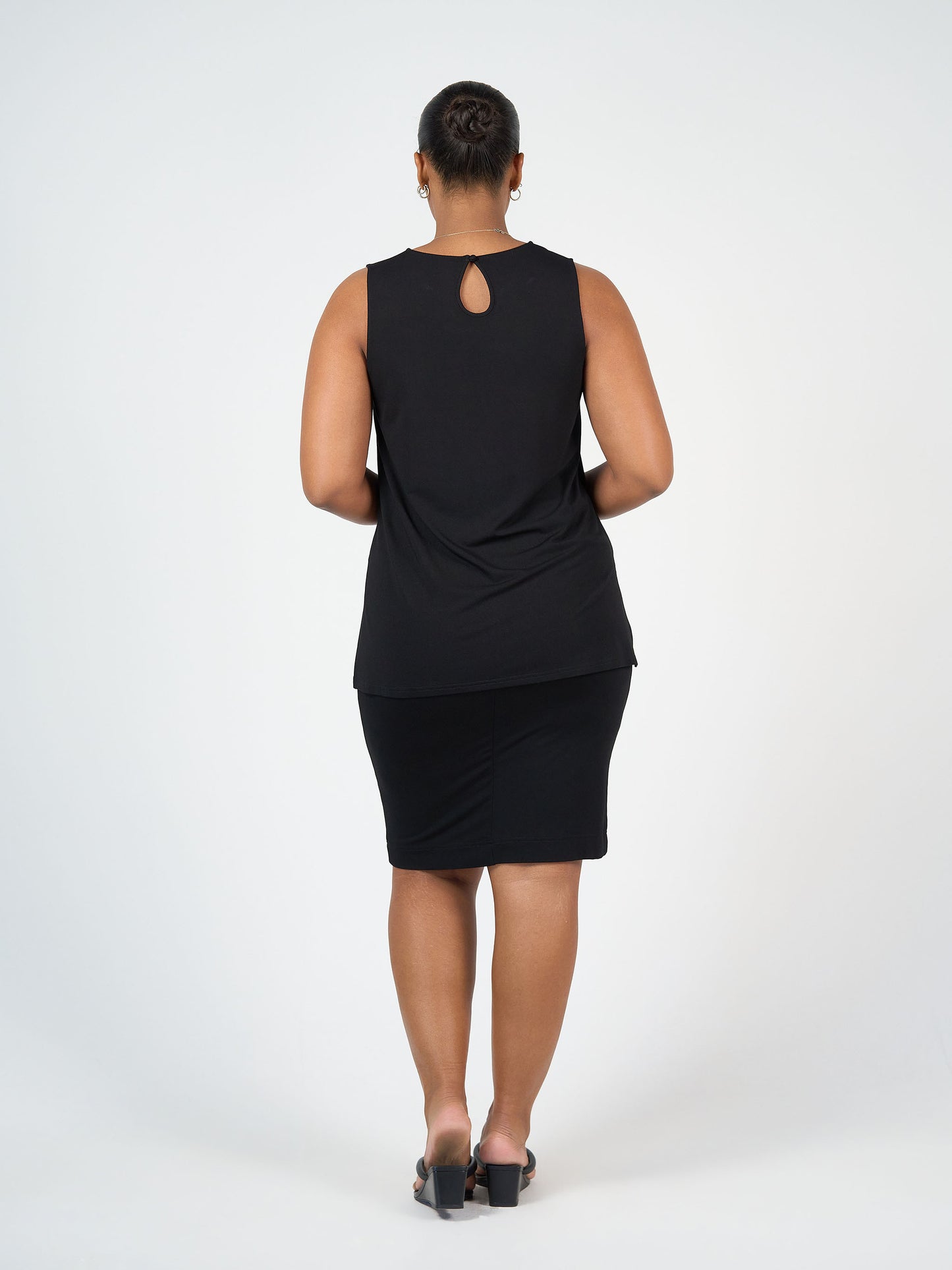 Fantasia Bamboo Tunic Top - Black