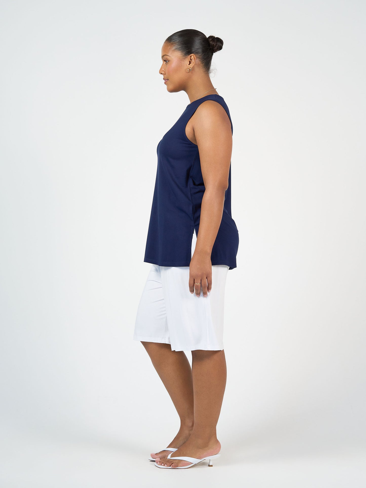 Fantasia Bamboo Tunic Top - Navy