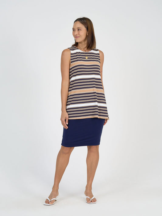 Fantasia Bamboo Tunic Top - Stripe