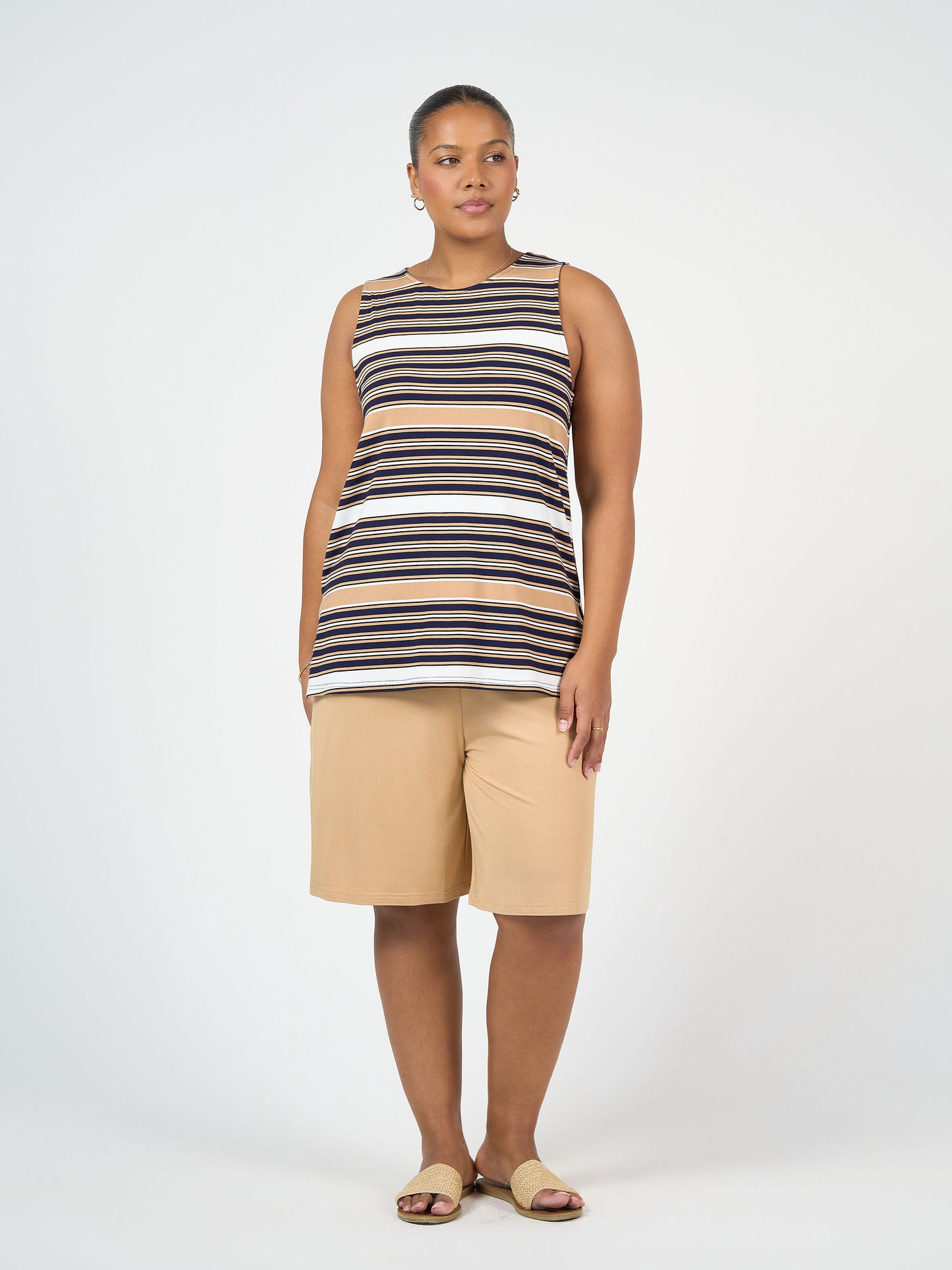 Fantasia Bamboo Tunic Top - Stripe