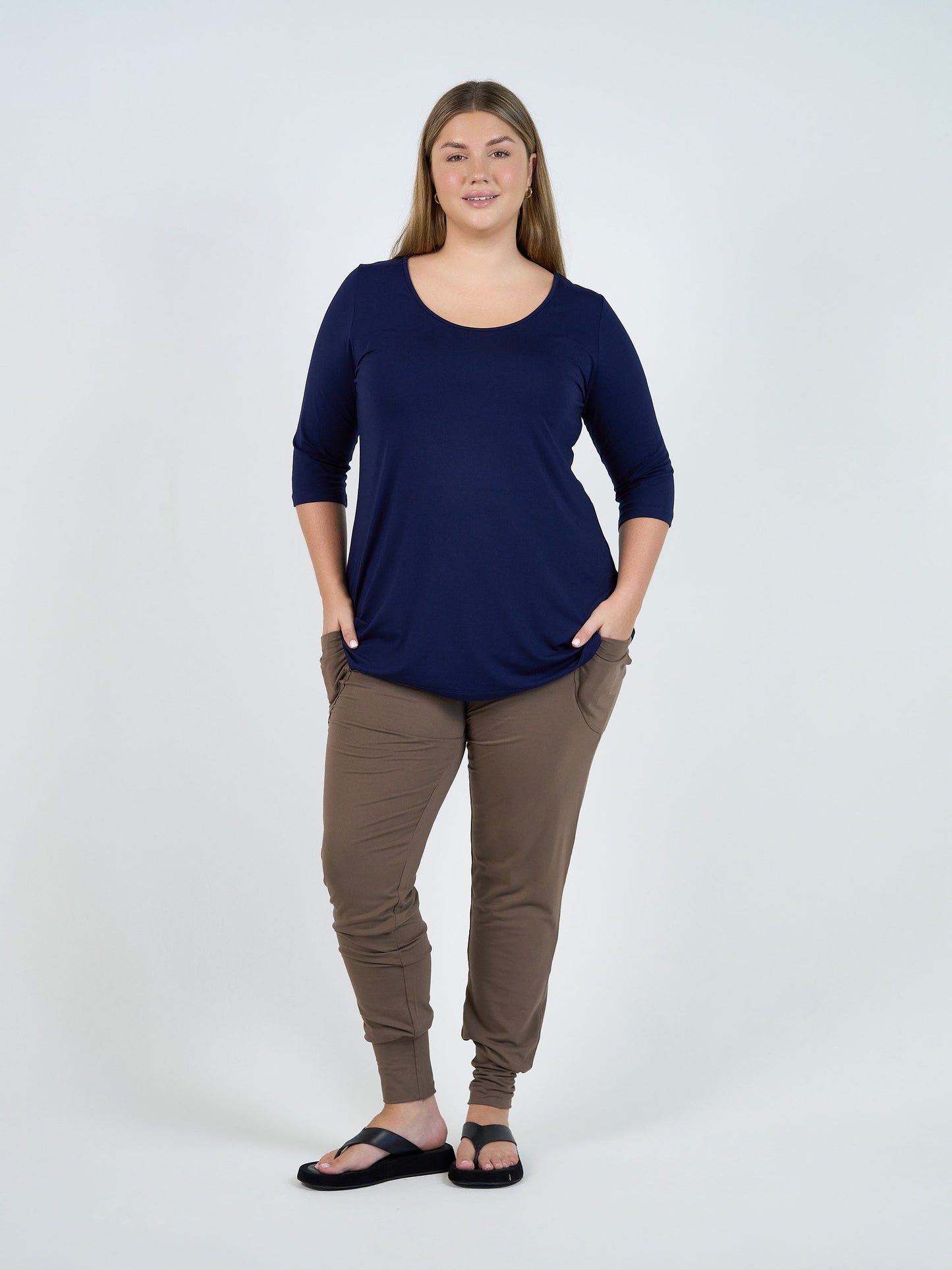 Gaga Bamboo Cuffed Sweat Pant - Chocolate