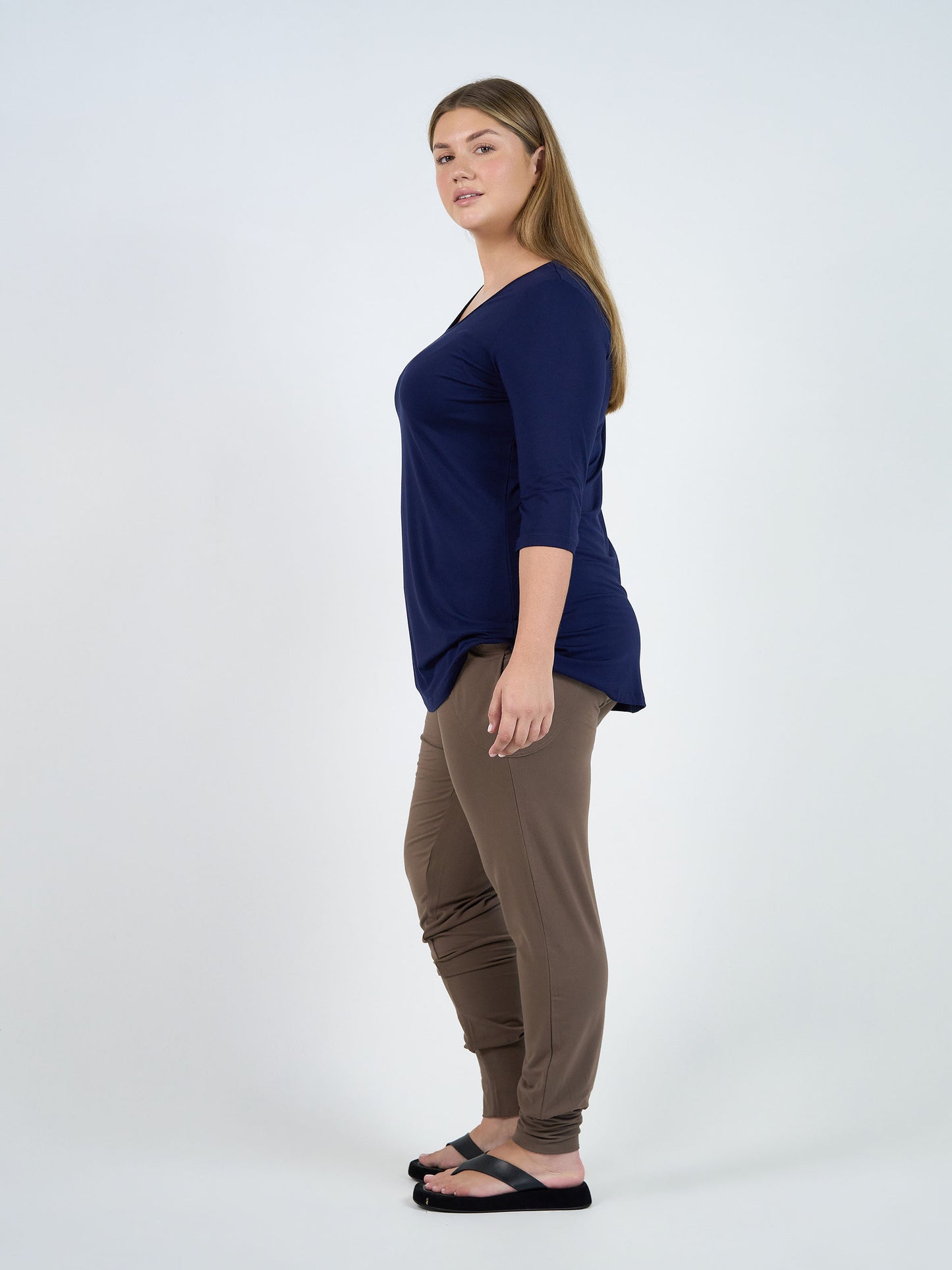 Gaga Bamboo Cuffed Sweat Pant - Chocolate