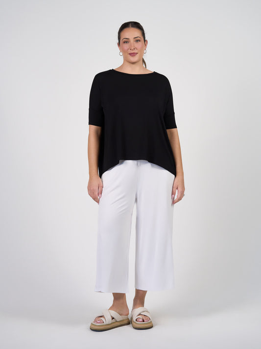 Lou Lou Australia Gina Oversized Slouch Bamboo T-Shirt in black.