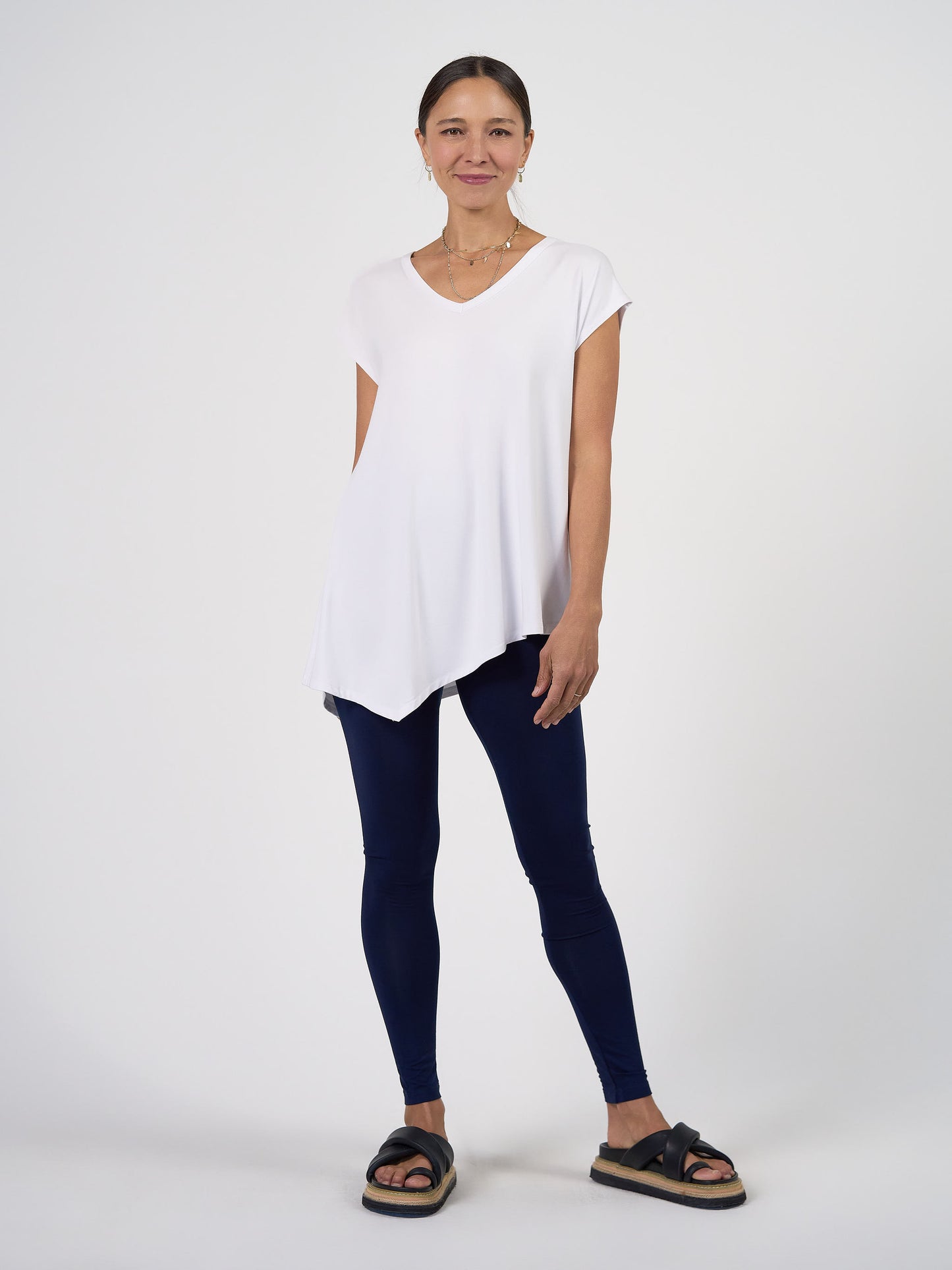 Luxe Bamboo Full-Length Legging - Navy