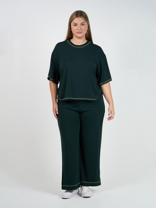 Carey Bamboo Culotte - Dark Green