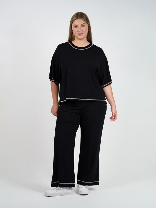 Carey Bamboo Culotte - Black
