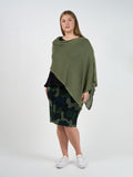 Carrie Cashmere & Bamboo Knit Poncho - Olive