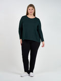 Gina Long Sleeved Bamboo Top - Dark Green