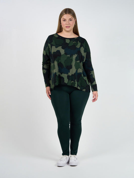 Gina Long Sleeved Bamboo Top - Camouflage