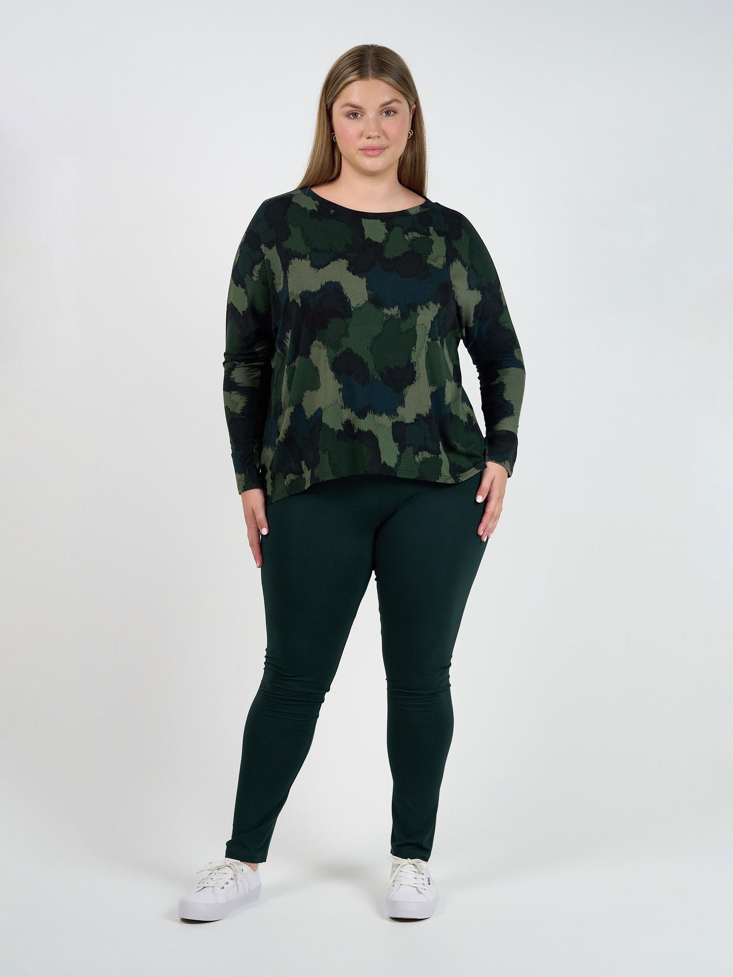 Luxe Bamboo Full-Length Legging - Dark Green