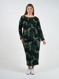 Adele Long Sleeve Bamboo Top - Camouflage Print
