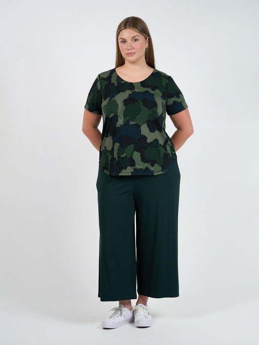 Janis Short Sleeve Bamboo T-Shirt - Camouflage Print