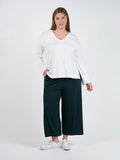 Ciara 7/8 Length Bamboo Culottes- Dark Green