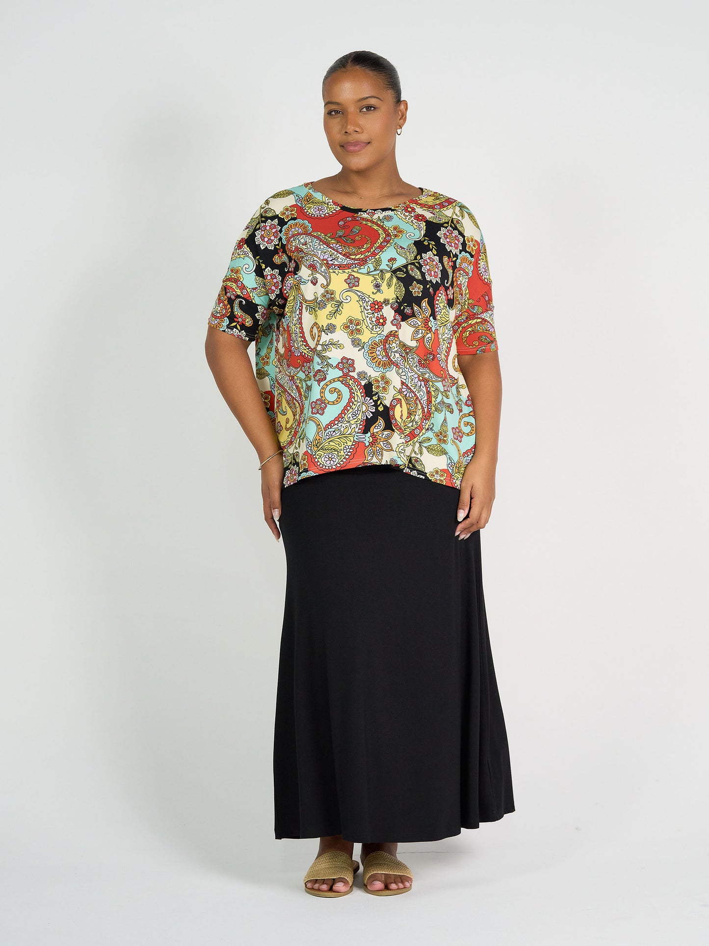Jackson Bamboo Maxi Skirt - Black