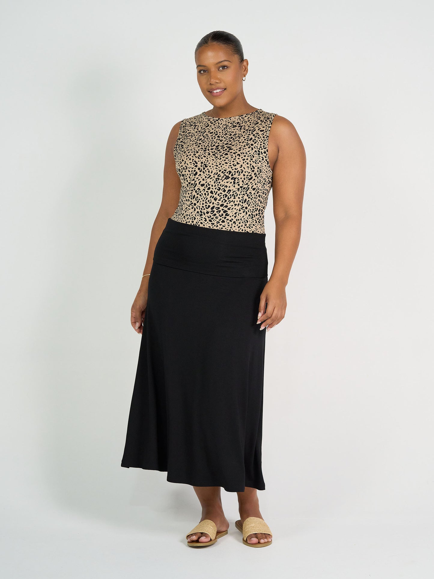 Jackson Bamboo Maxi Skirt - Black