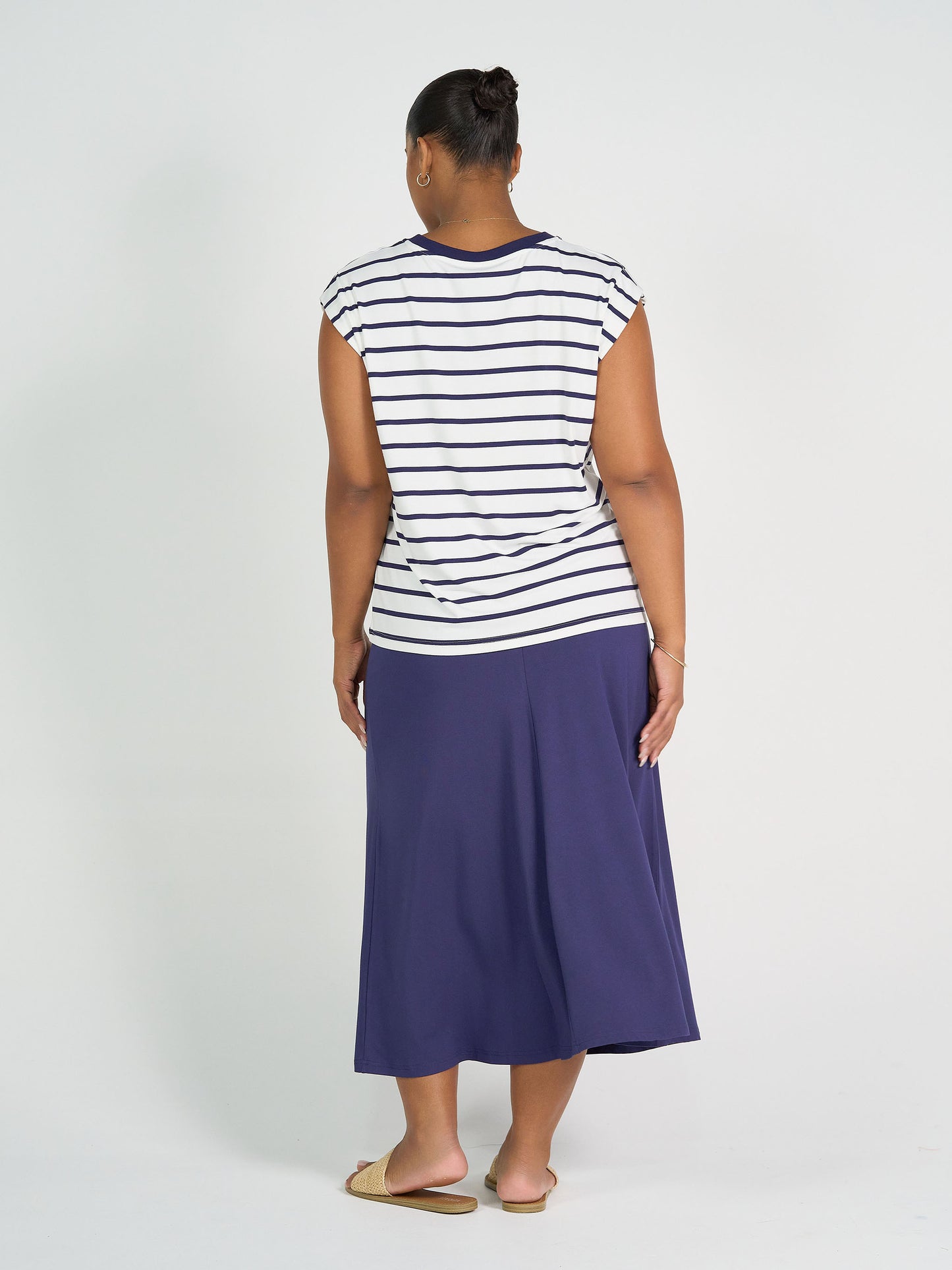 Jackson Bamboo Maxi Skirt - Blue