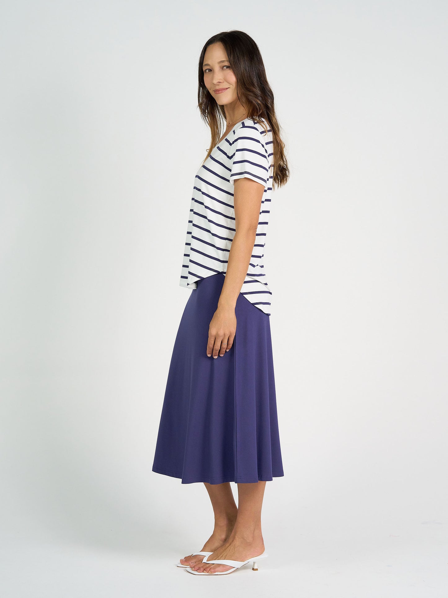 Jackson Bamboo Maxi Skirt - Blue