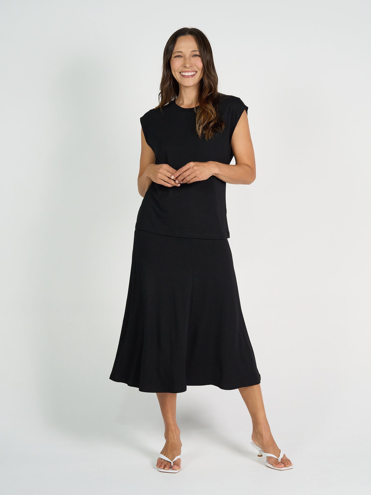 Jackson Bamboo Maxi Skirt - Black