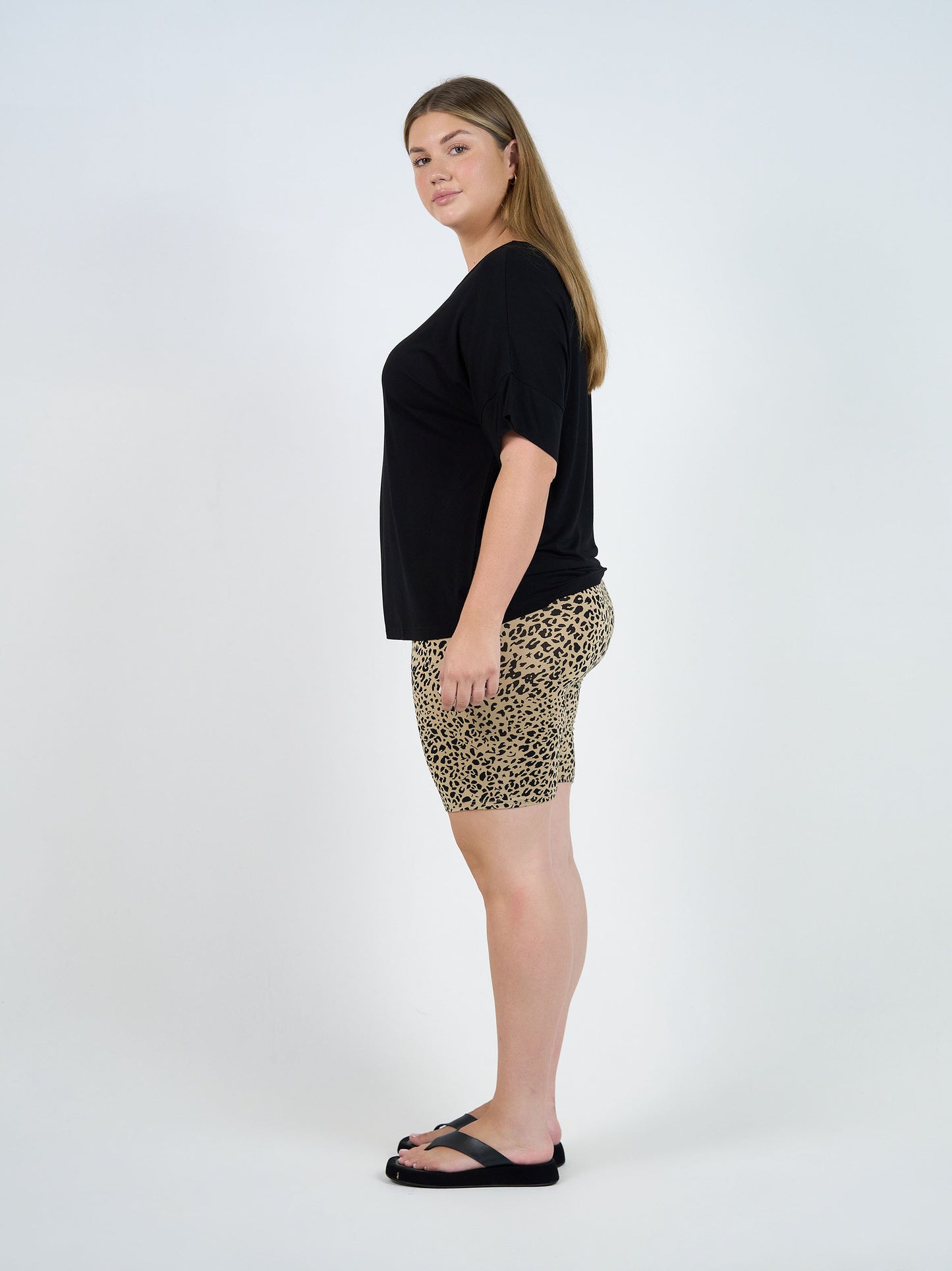 James Anti-Chafe Bamboo Bike Shorts - Brown Leopard