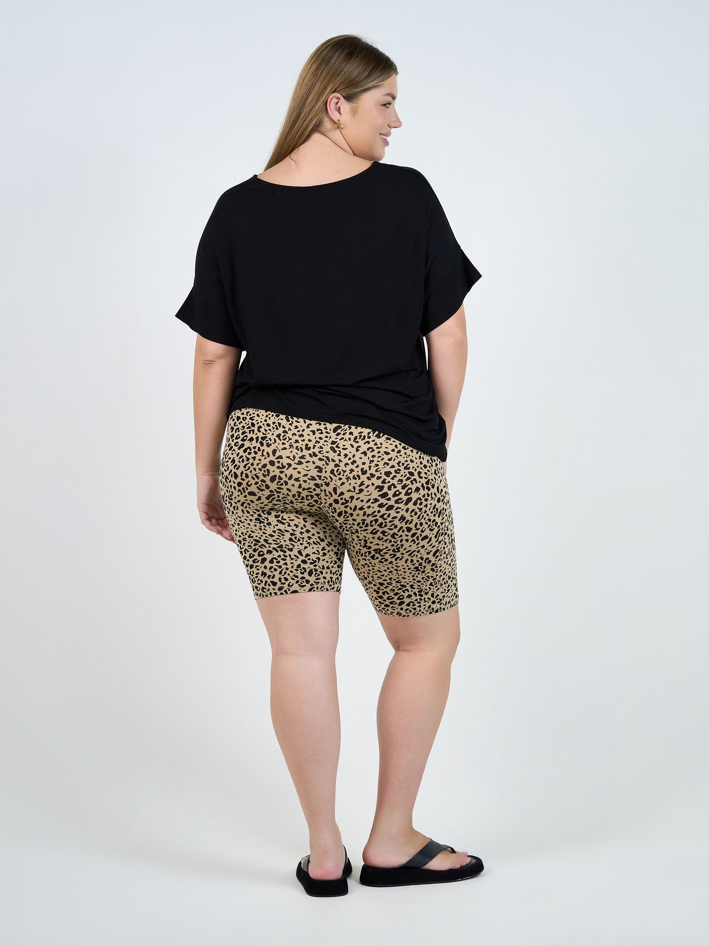 James Anti-Chafe Bamboo Bike Shorts - Brown Leopard