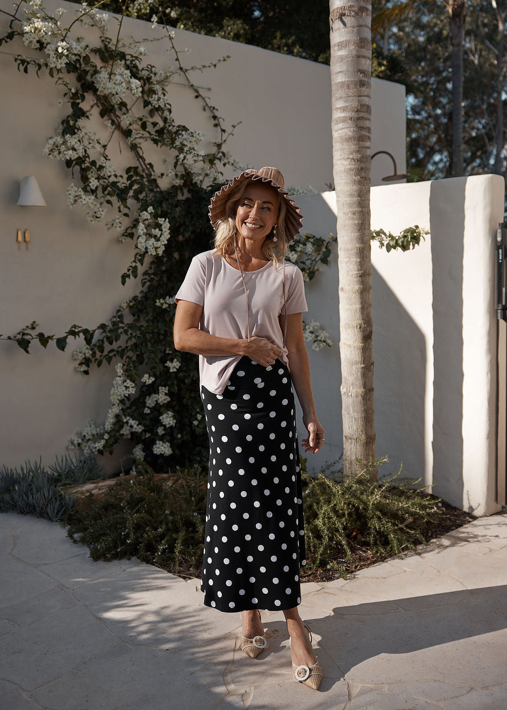Jackson Bamboo Maxi Skirt - Polka Dot