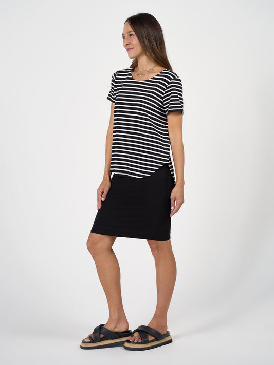 Midi Bamboo Whitney Tube Skirt - Black