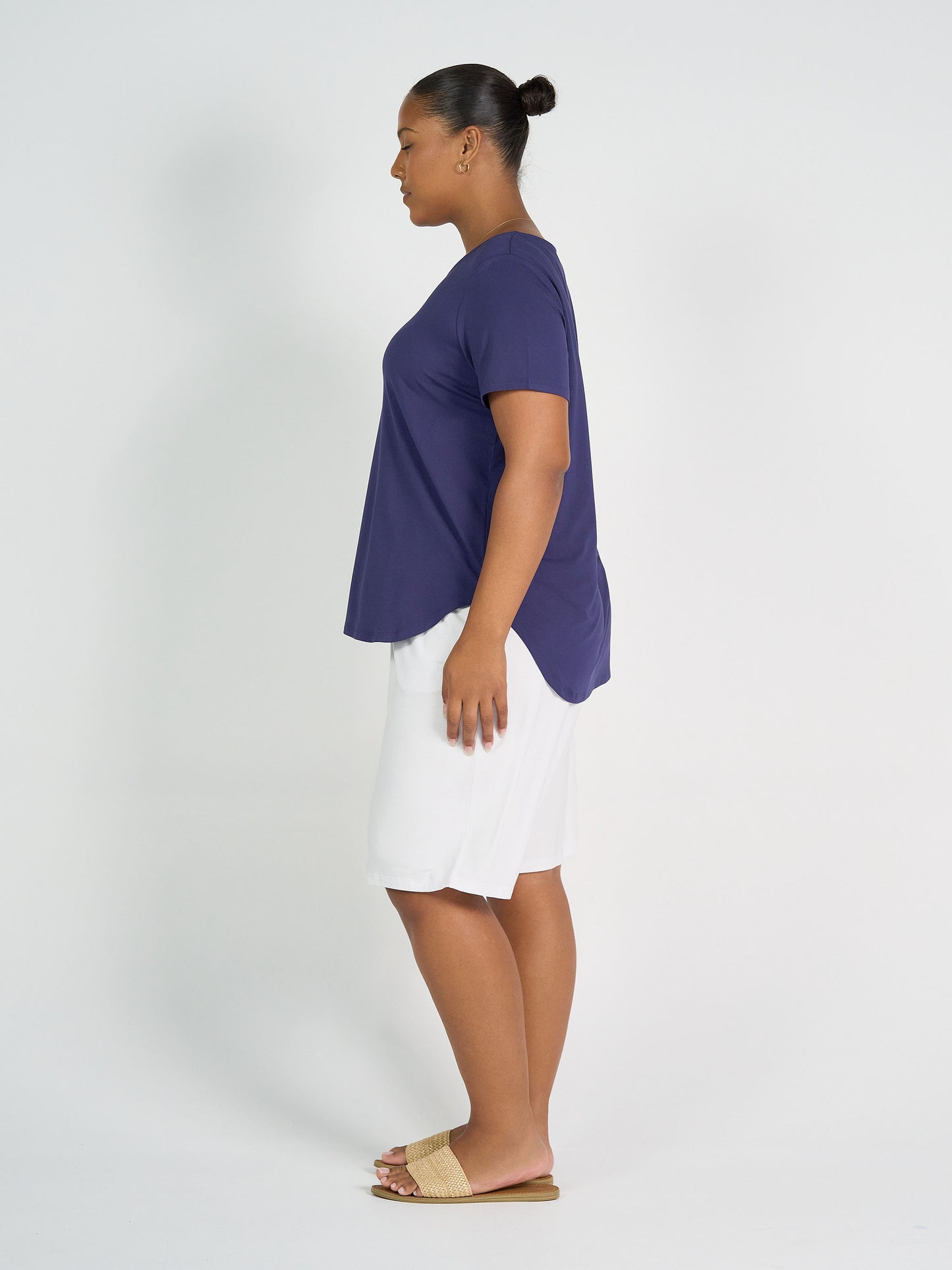 Janis Short Sleeve Bamboo T-Shirt - Blue