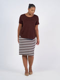 Janis Short Sleeve Bamboo T-Shirt - Burgundy