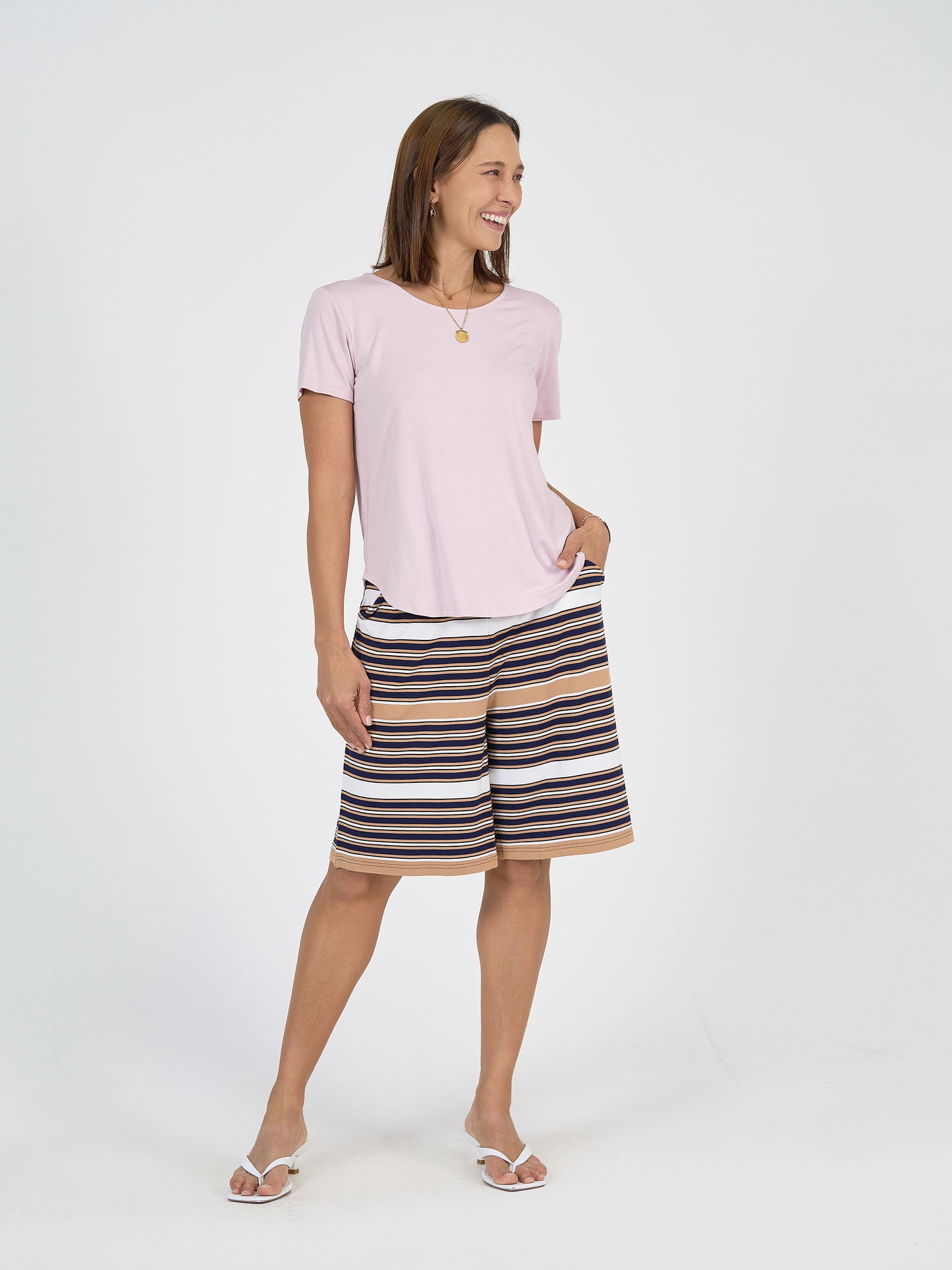 Janis Short Sleeve Bamboo T-Shirt - Lilac