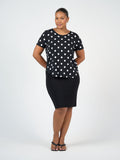 Janis Short Sleeve Bamboo T-Shirt - Polka Dot