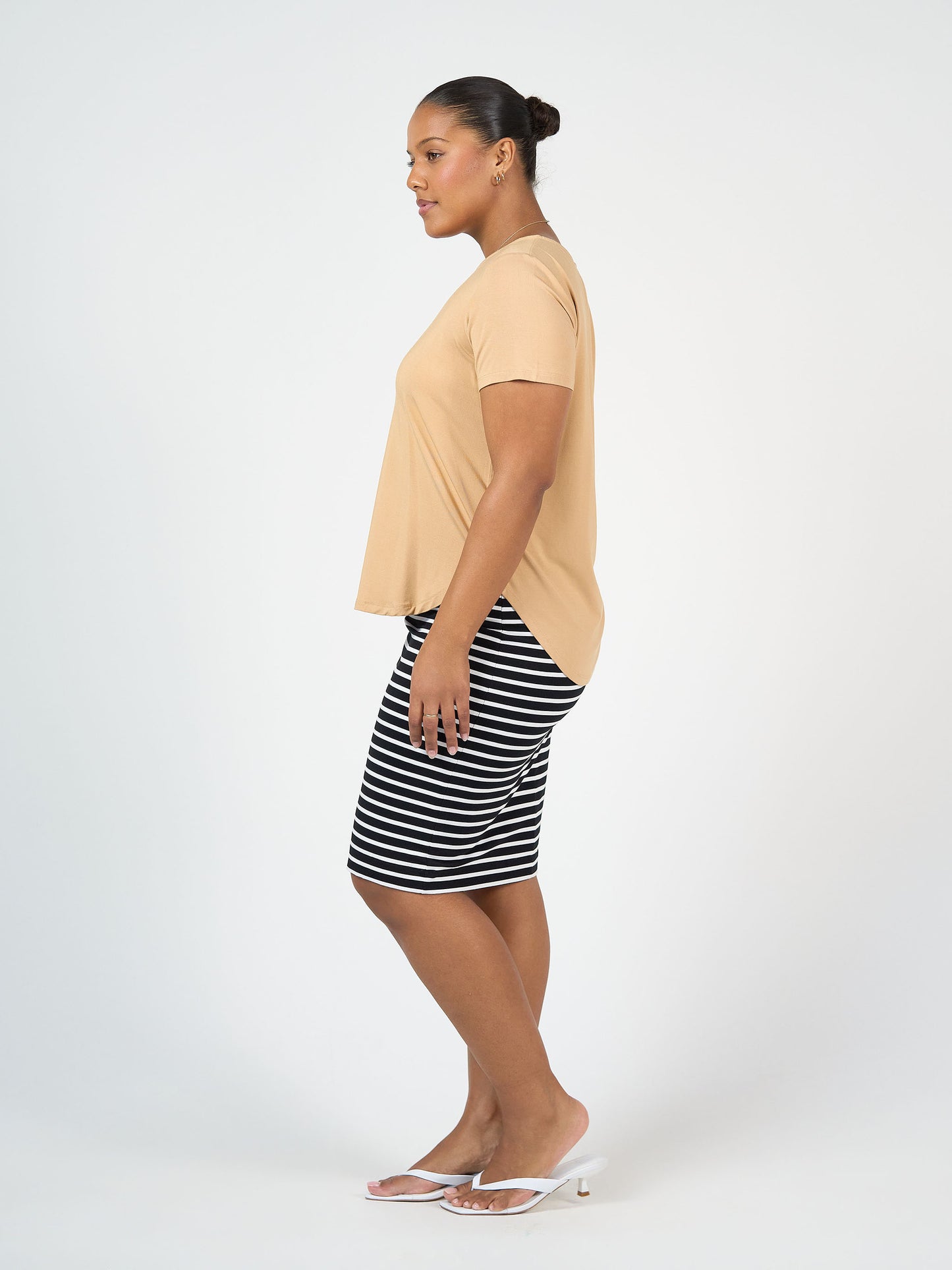 Janis Short Sleeve Bamboo T-Shirt - Tan
