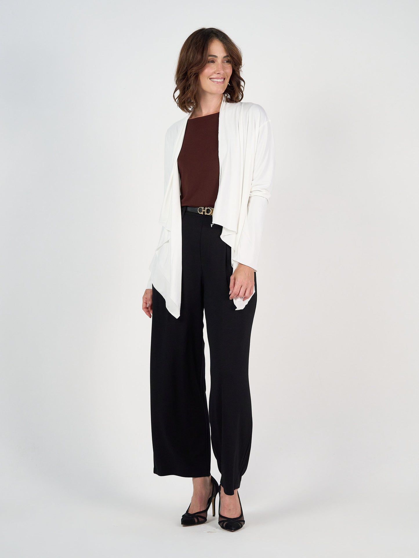Joni Bamboo Waterfall Cardigan/Jacket - Cream