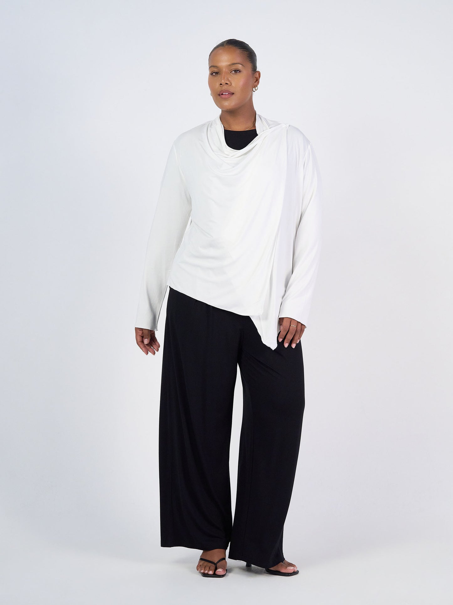 Joni Bamboo Waterfall Cardigan/Jacket - Cream