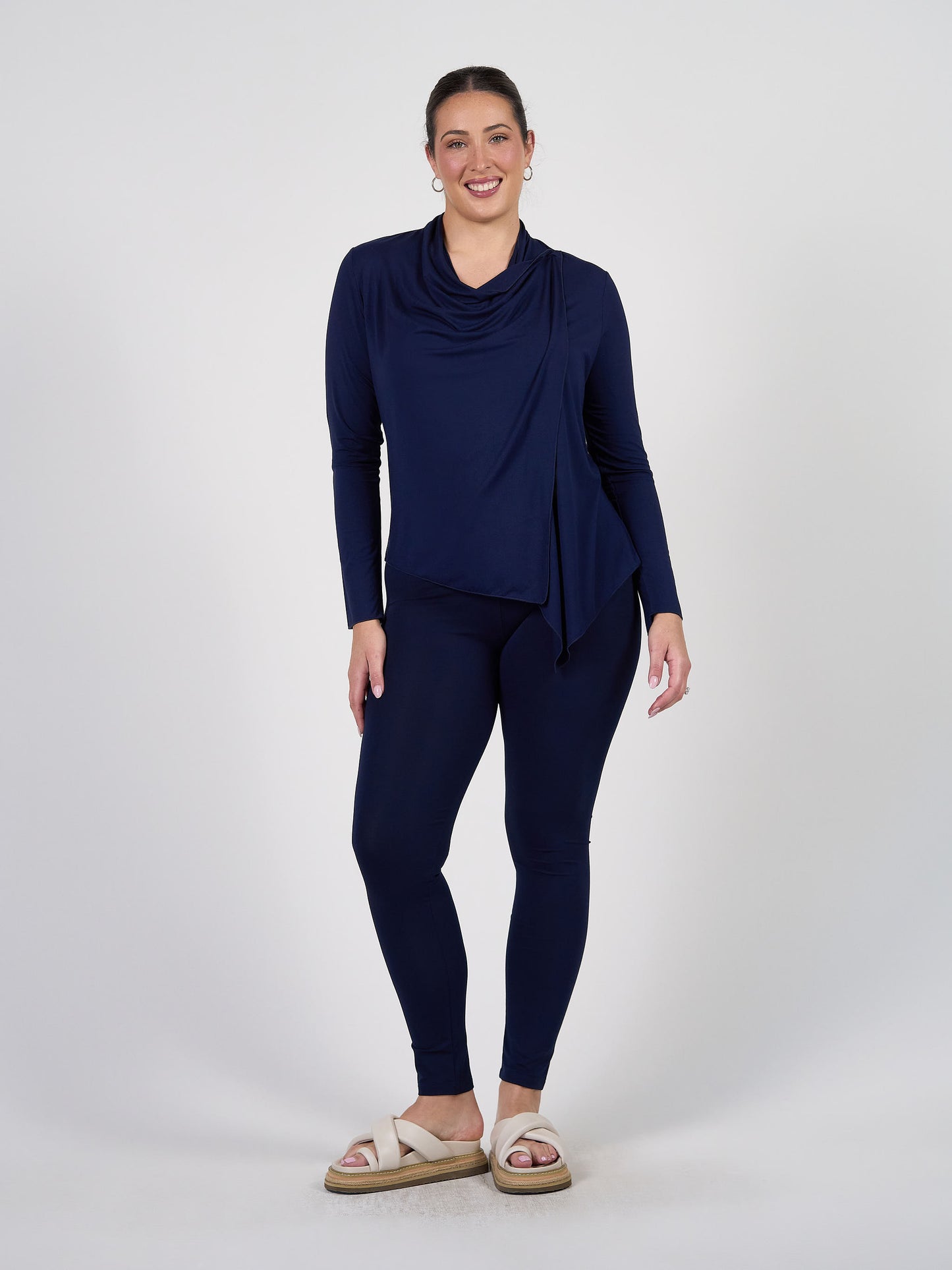 Joni Bamboo Waterfall Cardigan/Jacket - Navy