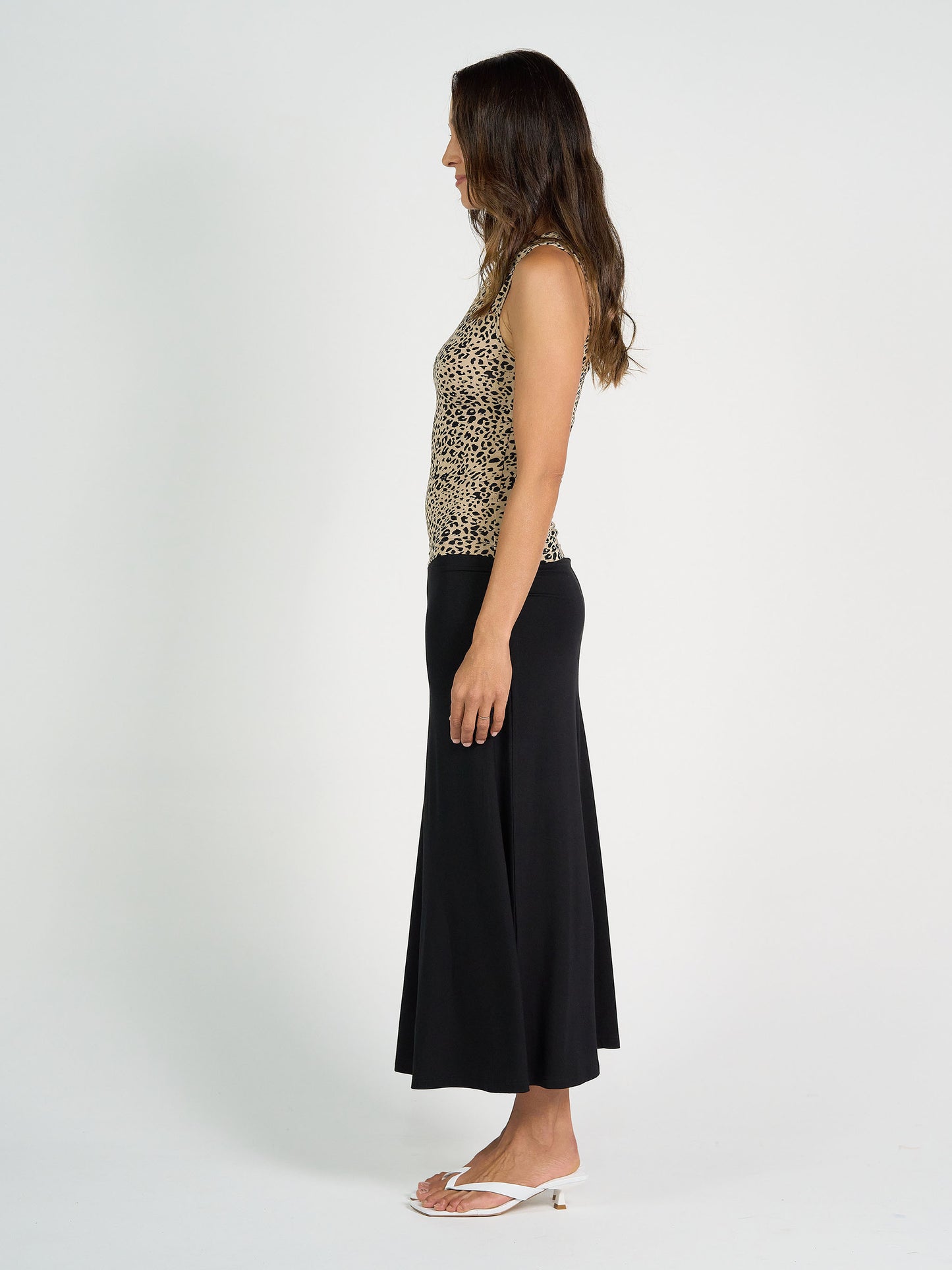 Kate Bamboo Tank - Brown Leopard