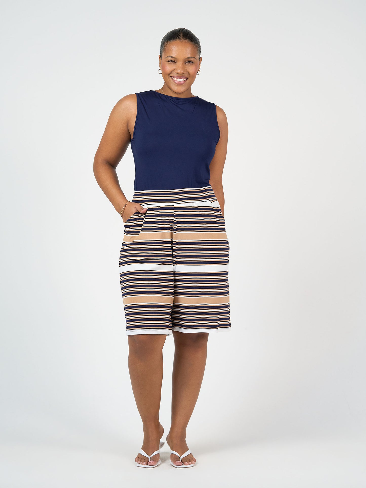 Kate Bamboo Tank - Navy