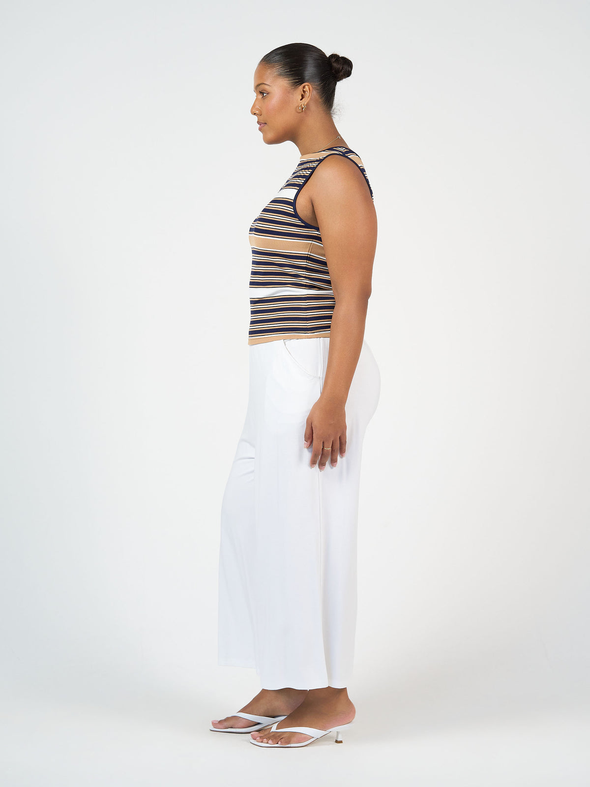 Lou Lou Australia Ciara 7/8 Length Bamboo Culottes in Navy.