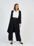 Quatro Longline Bamboo Duster Cardigan - Black