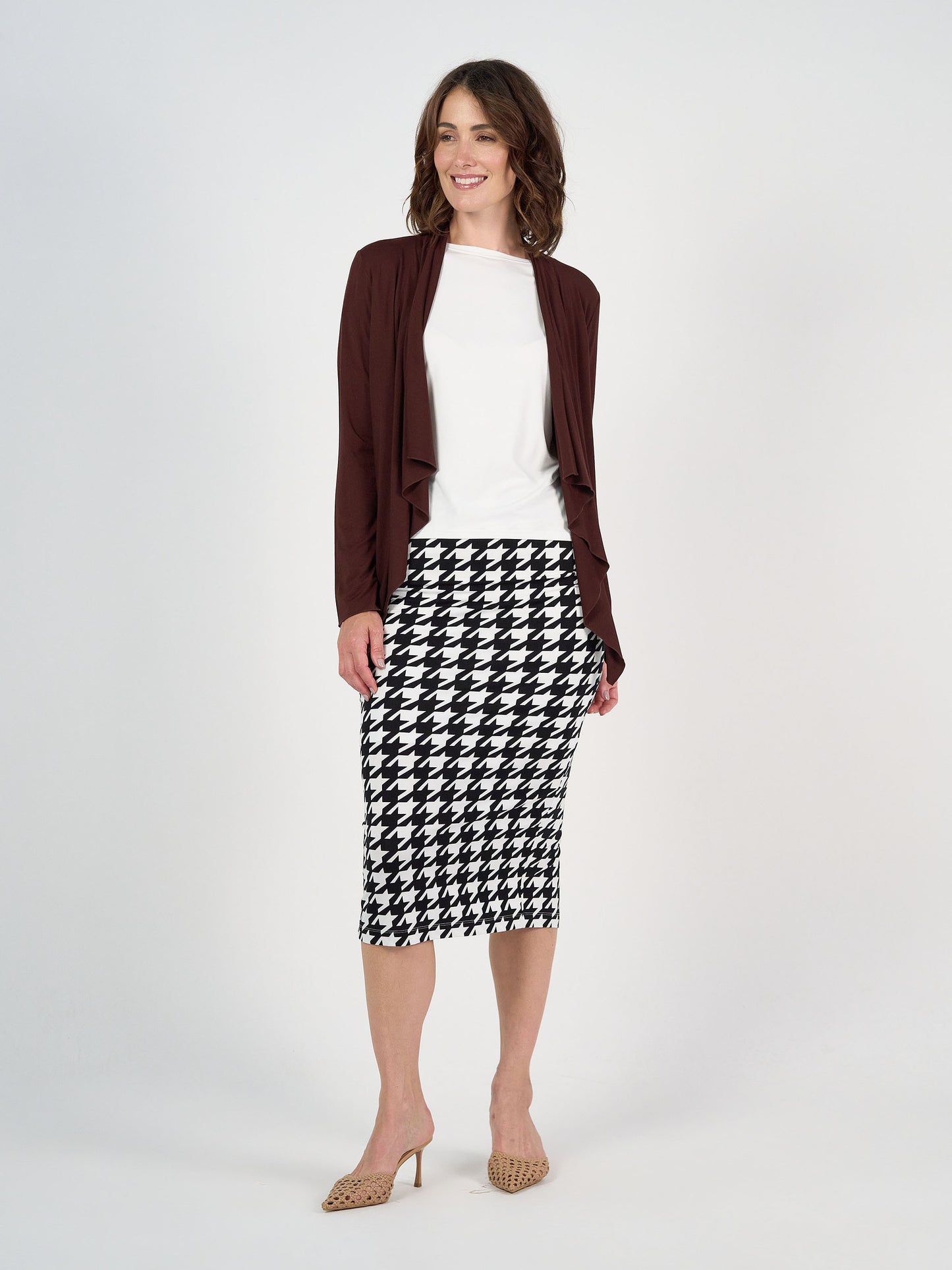 Maxi Bamboo Whitney Tube Skirt - Houndstooth