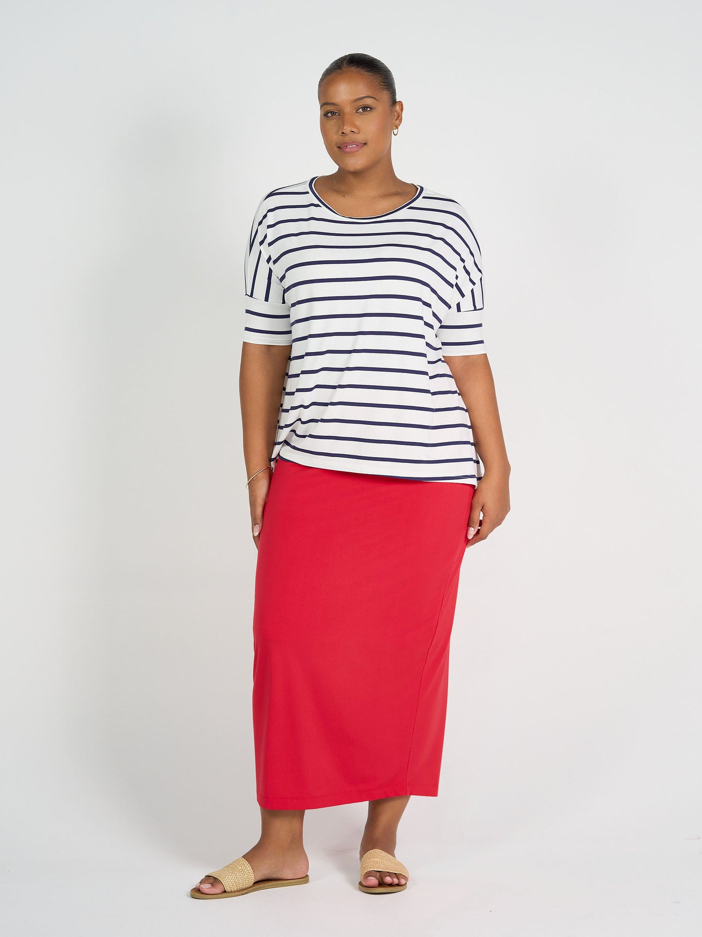 Maxi Bamboo Whitney Tube Skirt - Lipstick