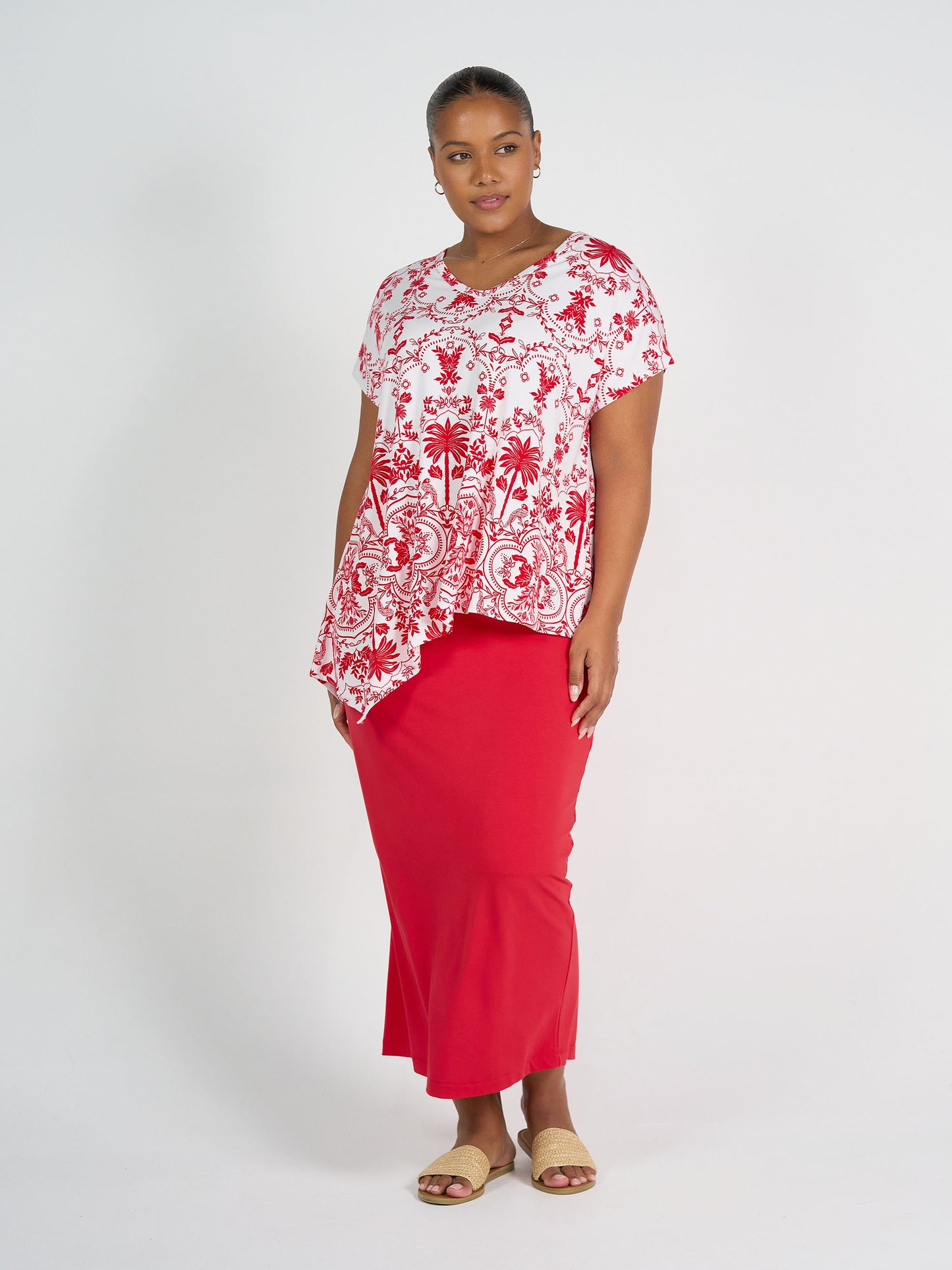 Maxi Bamboo Whitney Tube Skirt - Lipstick