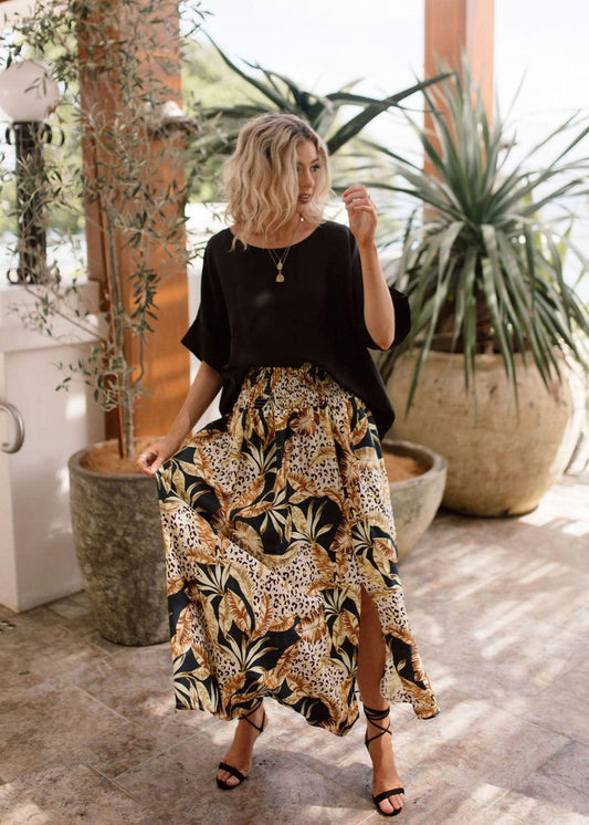 Silk Bamboo Blend Maxi Skirt Lou Lou Australia - Main Image