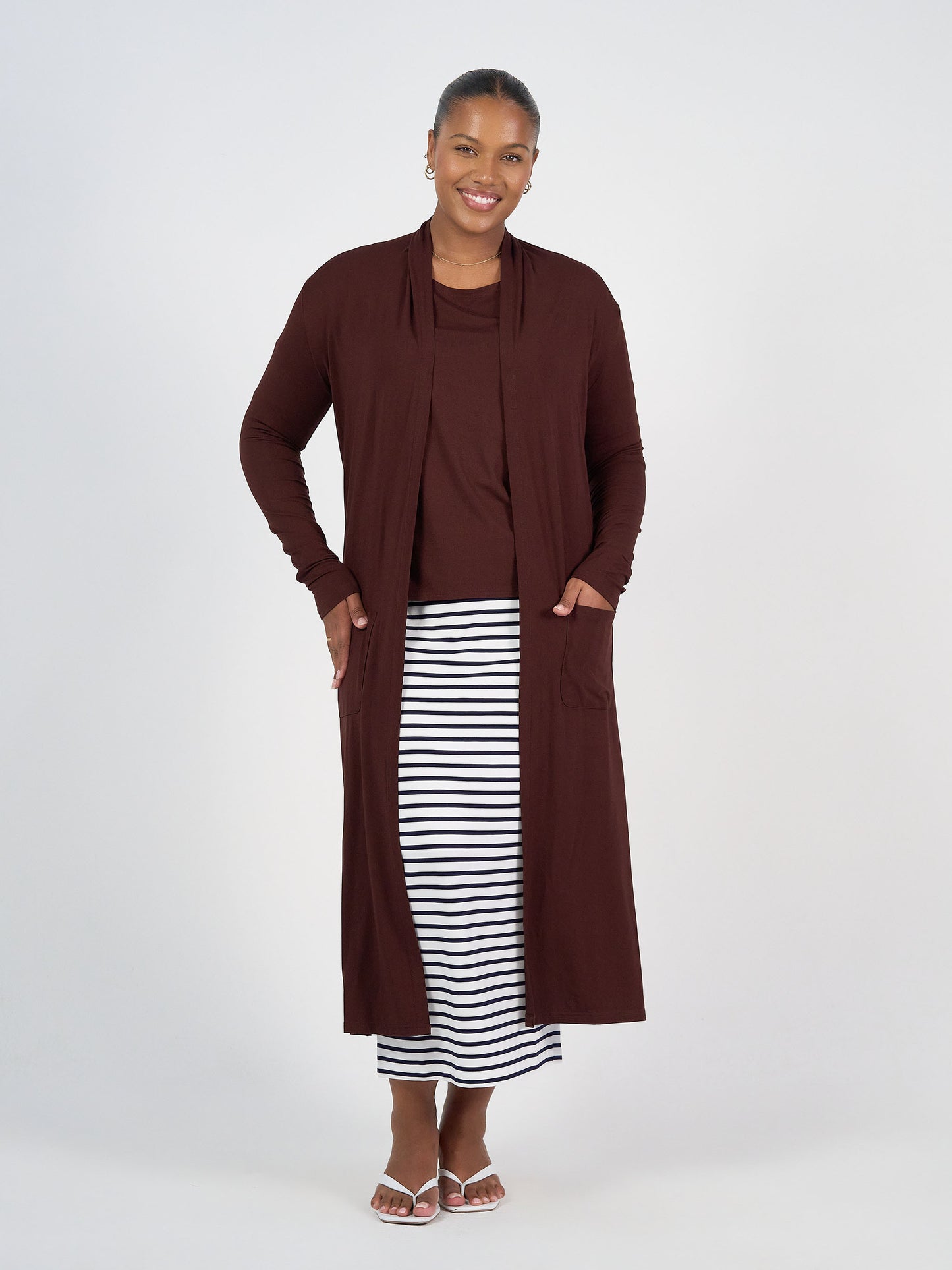 Bamboo Longline Pocket Cardigan