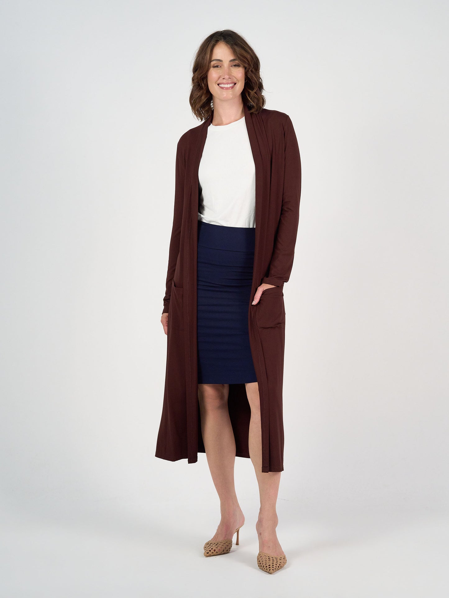 Bamboo Longline Pocket Cardigan
