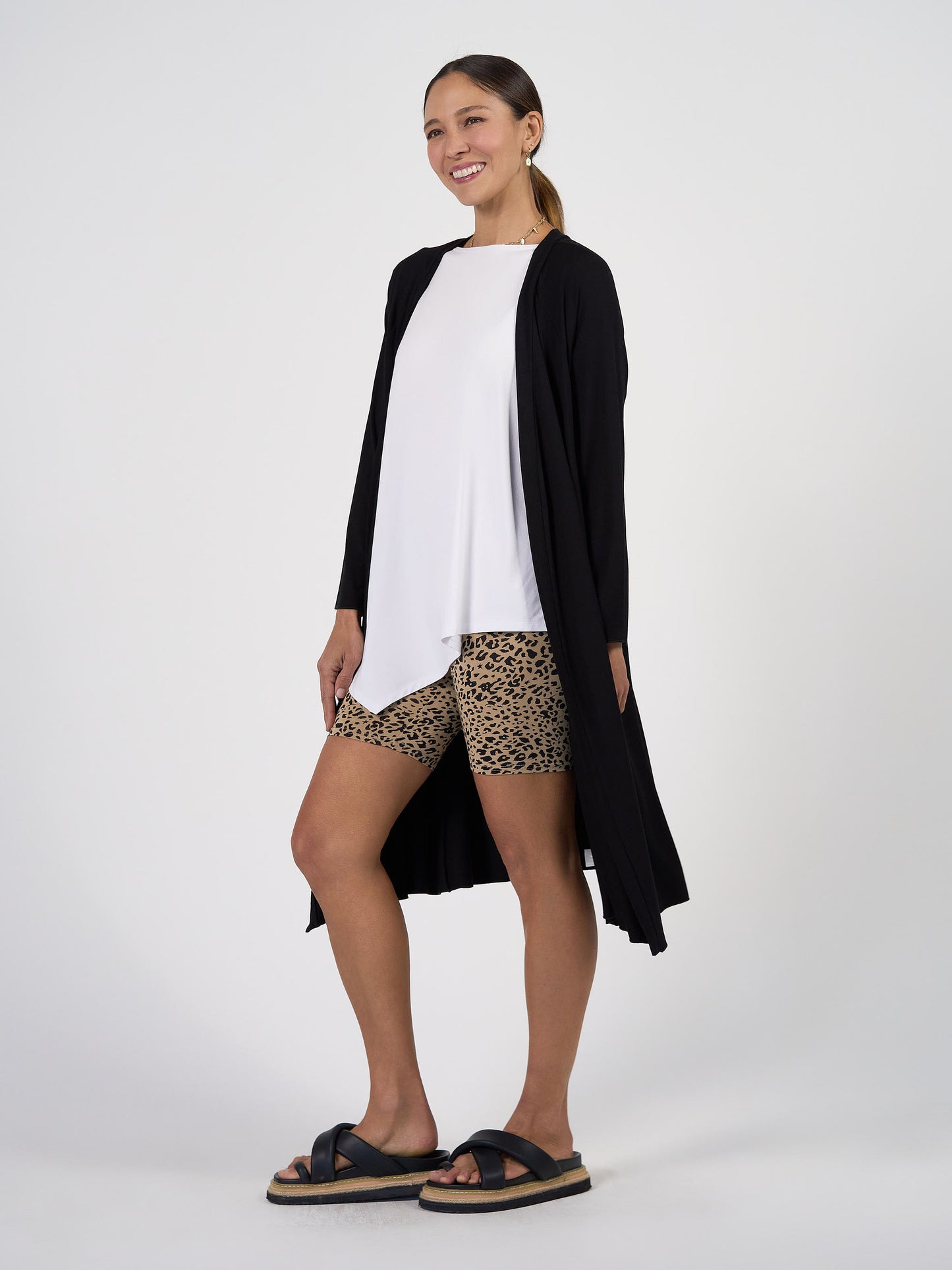 James Anti-Chafe Bamboo Bike Shorts - Brown Leopard