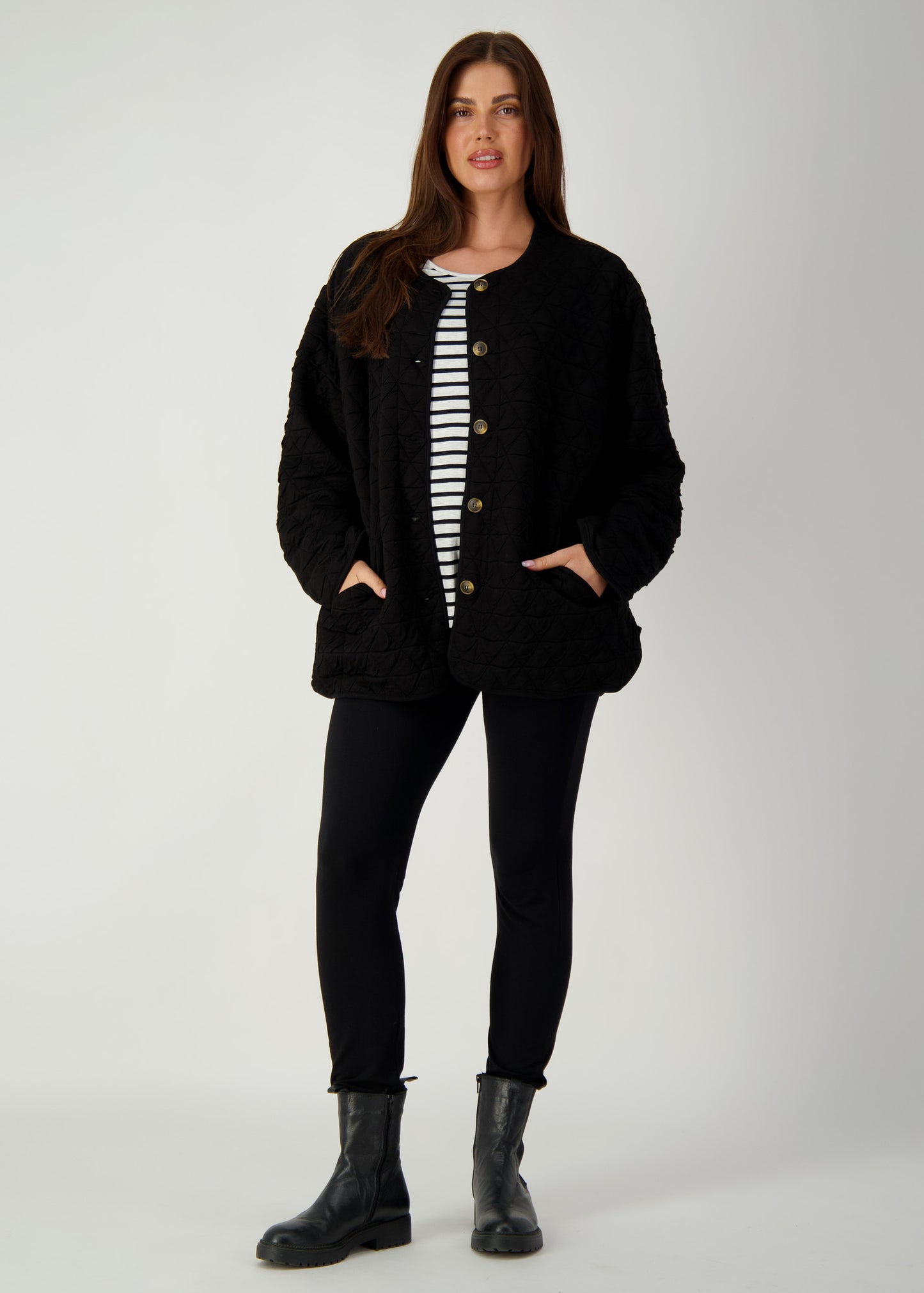 Quincy Quilted Bamboo Oversized Jacket