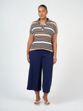 Rush Bamboo Short Sleeve Collared Polo Top - Stripe