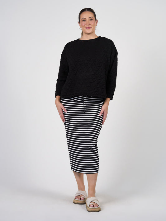 Sacha Oversized Quilted Bamboo Sweater